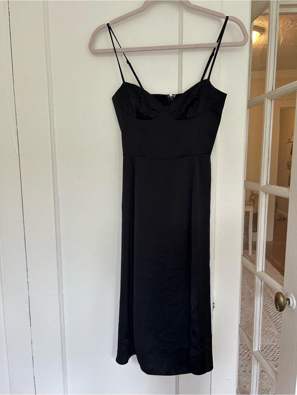 Wilfred Glaze Dress - Black Midi Slip Dress